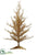 Gold Glit. Christmas Tree - Gold - Pack of 4