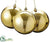 Plastic Ball Ornament - Gold - Pack of 12