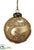 Glittered Glass Ball Ornament - Gold - Pack of 6