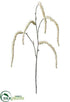 Silk Plants Direct Glittered Amaranthus Hanging Spray - Beige Gold - Pack of 12