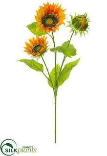Sunflower Spray - Yellow Gold - Pack of 12