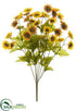 Silk Plants Direct Mini Sunflower Bush - Yellow Gold - Pack of 12