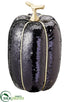 Silk Plants Direct Sequin Pumpkin - Black Gold - Pack of 4
