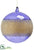 Silk Plants Direct Beaded Glass Ball Ornament - Blue Gold - Pack of 12