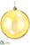 Plastic Ball Ornament - Amber Gold - Pack of 12