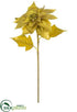 Silk Plants Direct Metallic Poinsettia Spray - Gold Gold - Pack of 12
