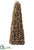 Glittered Pod Cone-Shaped Topiary - Brown Gold - Pack of 4