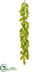 Silk Plants Direct Sparkle Holly Leaf Garland - Green Gold - Pack of 6