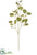 Glittered Eucalyptus Leaf Spray - Green Gold - Pack of 12