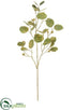 Silk Plants Direct Glittered Eucalyptus Leaf Spray - Green Gold - Pack of 12