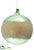 Silk Plants Direct Beaded Glass Ball Ornament - Green Gold - Pack of 6