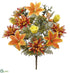 Silk Plants Direct Lily, Dahlia, Rose Bush - Orange Gold - Pack of 6