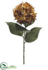 Silk Plants Direct Hydrangea Spray - Rust Gold - Pack of 6