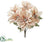 Metallic Poinsettia Bush - Gold Rose - Pack of 6