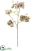 Silk Plants Direct Metallic Dogwood Spray - Gold Rose - Pack of 12