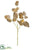 Metallic Philodendron Leaf Spray - Gold Rose - Pack of 6