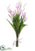 Silk Plants Direct Tulip, Twig Bundle - Pink Soft - Pack of 12