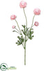 Silk Plants Direct Ranunculus Spray - Pink Soft - Pack of 6