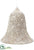 Pearl Bell Ornament - Beige Pearl - Pack of 12