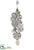 Rhinestone, Pearl Drop Ornament - Silver Pearl - Pack of 6