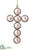 Pearl Cross Ornament - Pink Pearl - Pack of 24