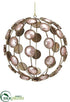 Silk Plants Direct Pearl Ball Ornament - Pink Pearl - Pack of 4