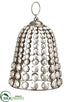 Silk Plants Direct Pearl Bell Ornament - Gold Pearl - Pack of 1