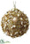 Beaded, Pearl Ball Ornament - Gold Pearl - Pack of 12