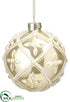 Silk Plants Direct Pearl Glass Ball Ornament - Gold Pearl - Pack of 6