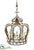 Rhinestone, Pearl Crown Ornament - Gold Pearl - Pack of 1