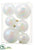 Plastic Ball Ornament Assortment - Iridescent Pearl - Pack of 12