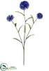 Silk Plants Direct Cornflower Spray - Blue Deep - Pack of 12