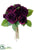Rose Bouquet - Eggplant - Pack of 6