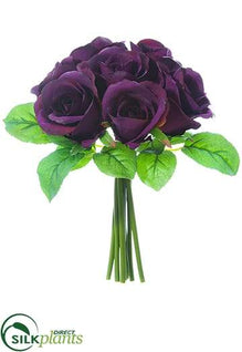Rose Bouquet - Eggplant - Pack of 12