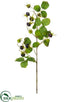 Silk Plants Direct Rosehip Spray - Eggplant - Pack of 12