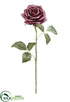 Silk Plants Direct Rose Spray - Eggplant - Pack of 12