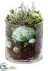 Silk Plants Direct Egg, Succulent Arrangement - Green Turquoise - Pack of 2