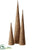 Plastic Cone Topiary - Brown - Pack of 4