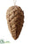 Silk Plants Direct Plastic Pine Cone Ornament - Brown - Pack of 12