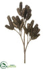 Silk Plants Direct Glittered Plastic Pine Cone Spray - Brown - Pack of 12