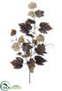 Silk Plants Direct Maple Leaf Spray - Brown - Pack of 6
