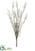 Silk Plants Direct Glittered Plastic Twig Bush - Brown - Pack of 12