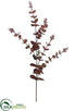 Silk Plants Direct Eucalyptus Leaf Spray - Brown - Pack of 12