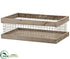 Silk Plants Direct Wood Box - Brown - Pack of 6