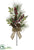Silk Plants Direct Berry, Cone, Pine Spray - Red Brown - Pack of 12