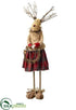 Silk Plants Direct Reindeer Girl - Red Brown - Pack of 4