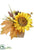 Sunflower, Pine Cone - Yellow Brown - Pack of 12