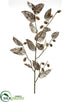 Silk Plants Direct Magnolia Leaf Spray - Silver Brown - Pack of 4