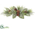 Silk Plants Direct Pine Cone, Magnolia Leaf , Pine Door Swag - Green Brown - Pack of 4