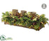 Silk Plants Direct Oak Leaf, Pine Cone, Pine Centerpiece With Candleholder - Green Brown - Pack of 1